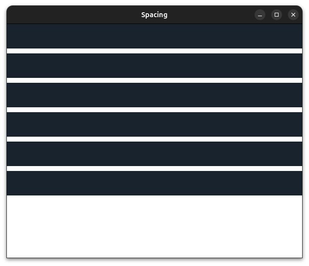 Spacing Screenshot